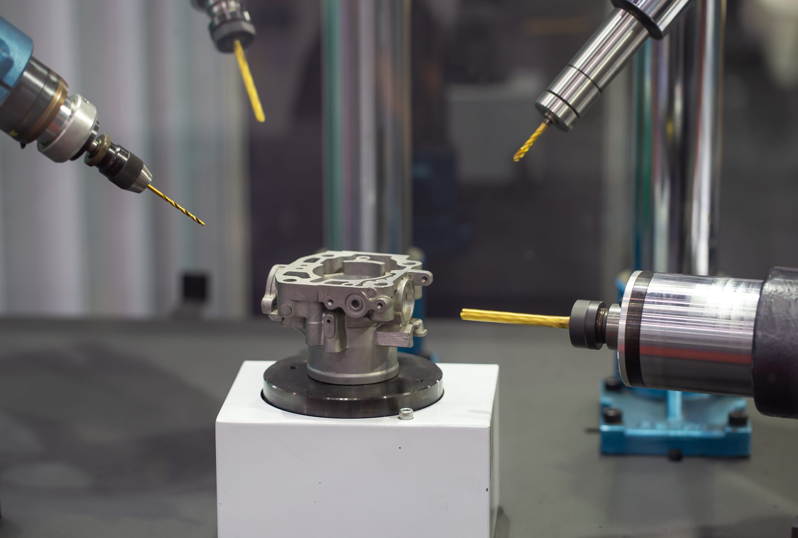 CNC perform drilling from multiple drilling tool.